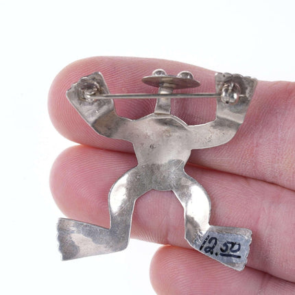 c1970's Navajo sterling frog pin - Estate Fresh Austin