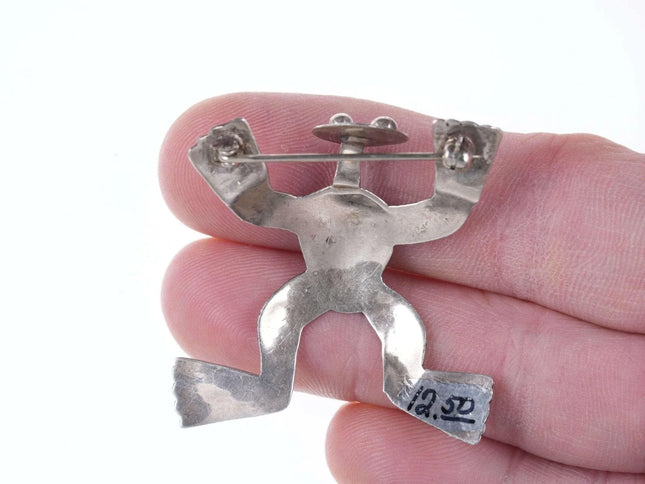 c1970's Navajo sterling frog pin - Estate Fresh Austin