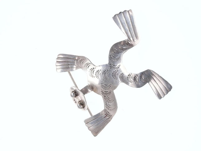 c1970's Navajo sterling frog pin - Estate Fresh Austin