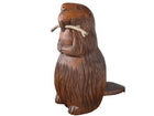 c1970's Sarried Ltd Finely Carved Beaver Sculpture with Brass stick - Estate Fresh Austin