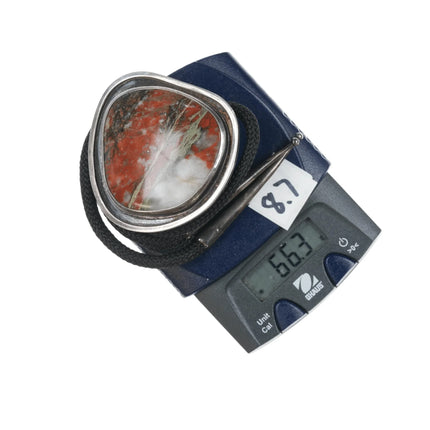 c1970's Sterling and Jasper modernist bolo tie - Estate Fresh Austin