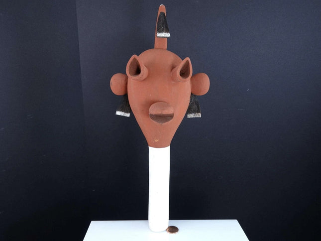 c1990 Hopi Mudhead Kachina Rattle - Estate Fresh Austin