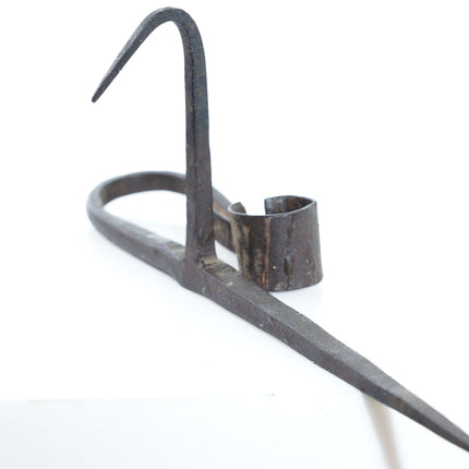 Antique Blacksmith Forged miner's candle holder