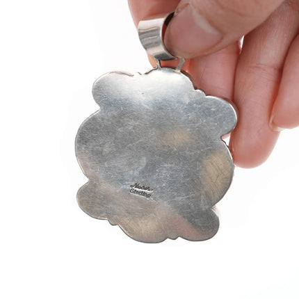 Carlyne Apachito "Nasiho" Navajo multi-stone sterling pendant - Estate Fresh Austin
