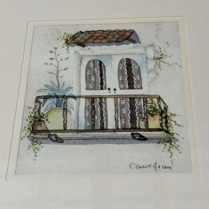 Carol Jean Green Miniature Watercolors Listed California Artist - Estate Fresh Austin
