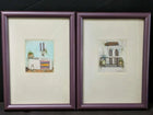 Carol Jean Green Miniature Watercolors Listed California Artist - Estate Fresh Austin