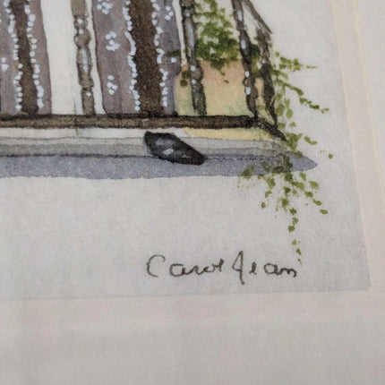 Carol Jean Green Miniature Watercolors Listed California Artist - Estate Fresh Austin