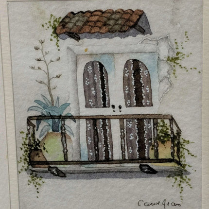 Carol Jean Green Miniature Watercolors Listed California Artist - Estate Fresh Austin