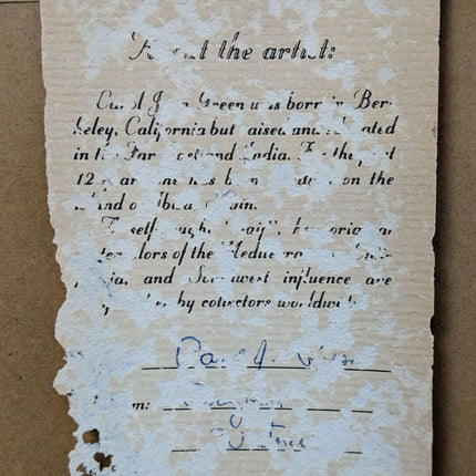 Carol Jean Green Miniature Watercolors Listed California Artist - Estate Fresh Austin