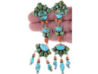 Carol Wylie Navajo Native American Sterling Multi-stone Chandelier earrings - Estate Fresh Austin