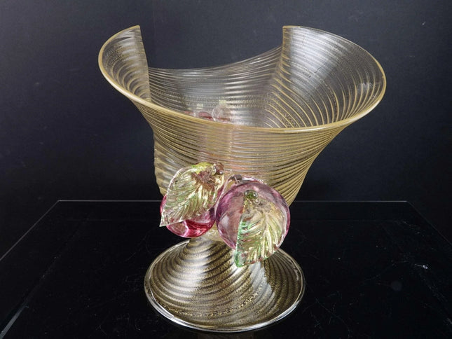 Cenedese Murano Centerpiece with applied fruit handles - Estate Fresh Austin