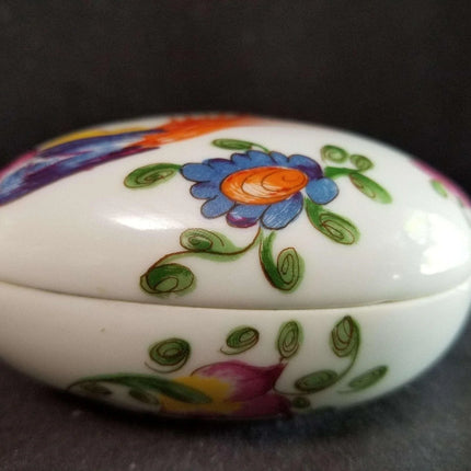 CHAMART Limoges Trinket Box Heart Shaped Bird of paradise and floral decoration - Estate Fresh Austin