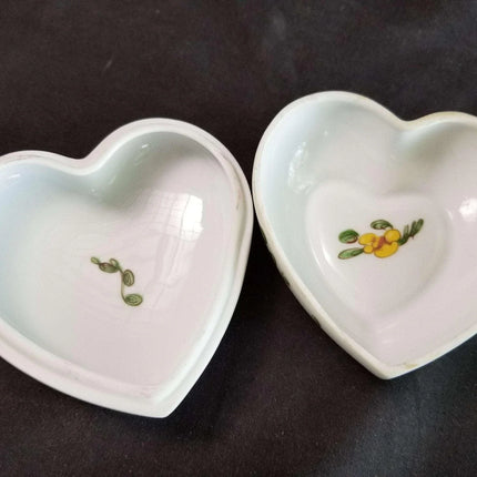 CHAMART Limoges Trinket Box Heart Shaped Bird of paradise and floral decoration - Estate Fresh Austin