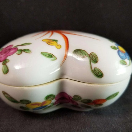 CHAMART Limoges Trinket Box Heart Shaped Bird of paradise and floral decoration - Estate Fresh Austin