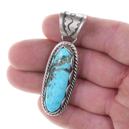 Charles Johnson Navajo Sterling/turquoise pendant - Estate Fresh Austin