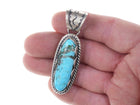 Charles Johnson Navajo Sterling/turquoise pendant - Estate Fresh Austin