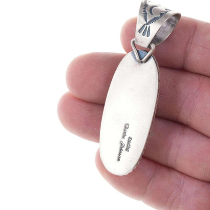 Charles Johnson Navajo Sterling/turquoise pendant - Estate Fresh Austin