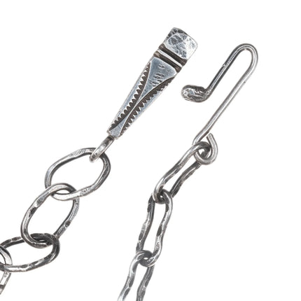 Chief Wolf Robe Hunt Acoma (1905-1977) silver necklace with pendant - Estate Fresh Austin