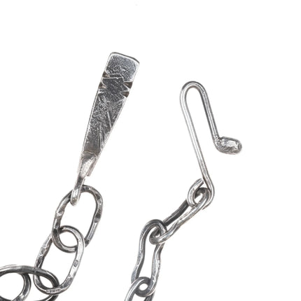 Chief Wolf Robe Hunt Acoma (1905-1977) silver necklace with pendant - Estate Fresh Austin