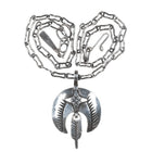 Chief Wolf Robe Hunt Acoma (1905-1977) silver necklace with pendant - Estate Fresh Austin