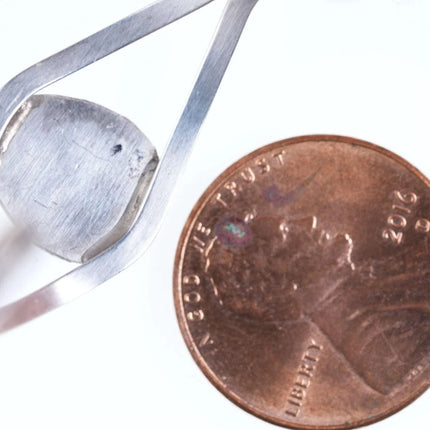 Childs Navajo Sterling turquoise bear claw shadowbox cuff bracelet - Estate Fresh Austin