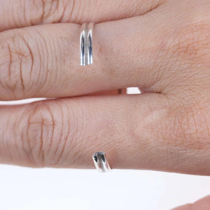 Childs Navajo Sterling turquoise bear claw shadowbox cuff bracelet - Estate Fresh Austin