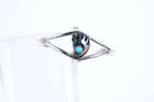 Childs Navajo Sterling turquoise bear claw shadowbox cuff bracelet - Estate Fresh Austin