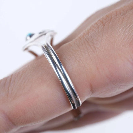 Childs Navajo Sterling turquoise bear claw shadowbox cuff bracelet - Estate Fresh Austin