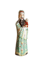 Chinese Famille Rose Fu Lu Shou Figure 