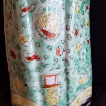 Chinese Famille Rose Fu Lu Shou Figure "Fu" 19th century Qing Dynasty 17.25" Res - Estate Fresh Austin