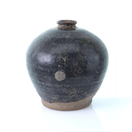 Chinese Ming Dynasty Storage Jar Brownware 6.75" tall x 6" wide - Estate Fresh Austin
