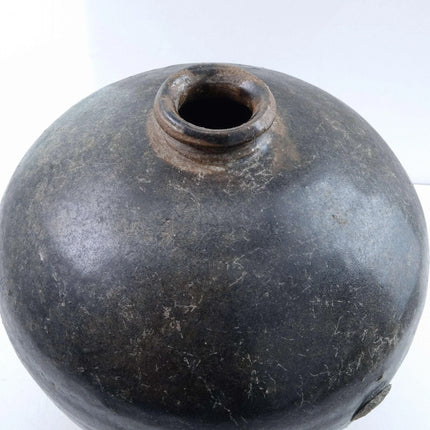 Chinese Ming Dynasty Storage Jar Brownware 6.75" tall x 6" wide - Estate Fresh Austin