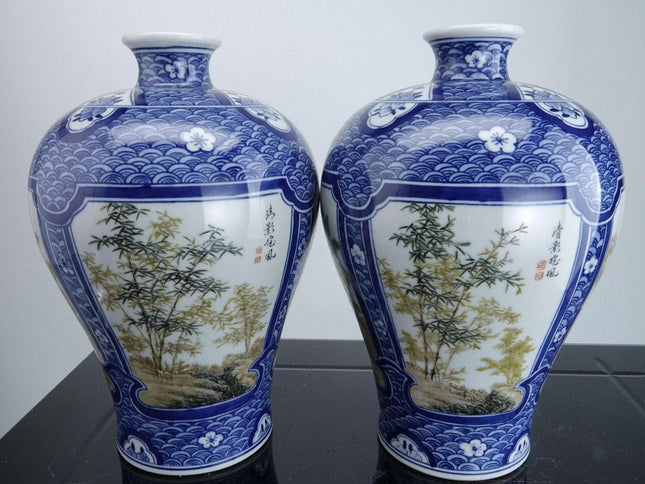 Chinese Proc period Porcelain Vases - Estate Fresh Austin