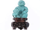 Chinese Republic period carved turquoise figure - Estate Fresh Austin