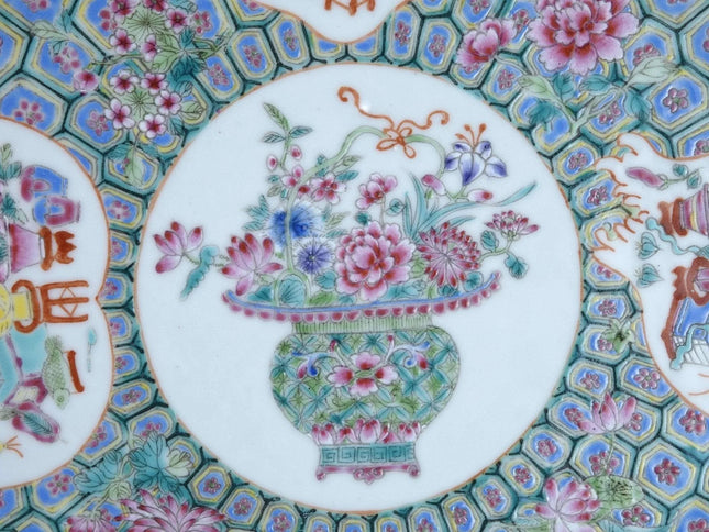 Chinese Republic Period Charger nice Painting Yongzheng mark - Estate Fresh Austin