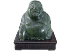 Chinese Republic Period Nephrite Jade Buddha on Fitted wood stand - Estate Fresh Austin