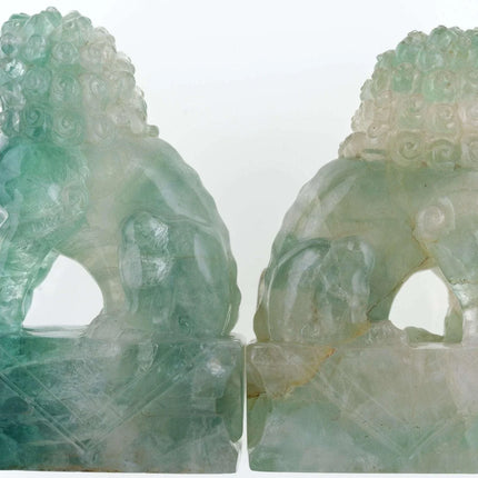 Chinese Republic period Quartz Foo lions - Estate Fresh Austin
