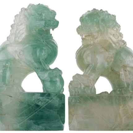 Chinese Republic period Quartz Foo lions - Estate Fresh Austin