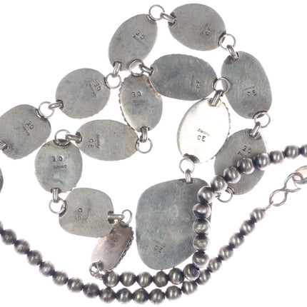 Chris Etsitty Navajo Sterling and chunky boulder turquoise necklace - Estate Fresh Austin