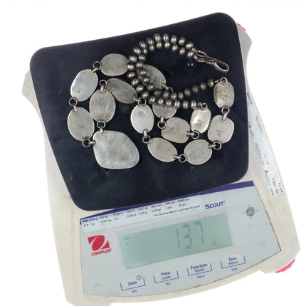 Chris Etsitty Navajo Sterling and chunky boulder turquoise necklace - Estate Fresh Austin