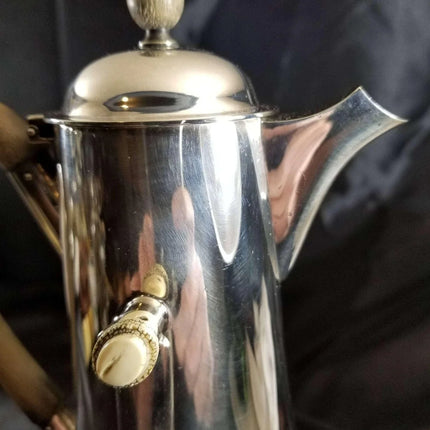Christopher Dresser designed Hukin & Heath Art Nouveau Silverplate Spirit Kettle - Estate Fresh Austin