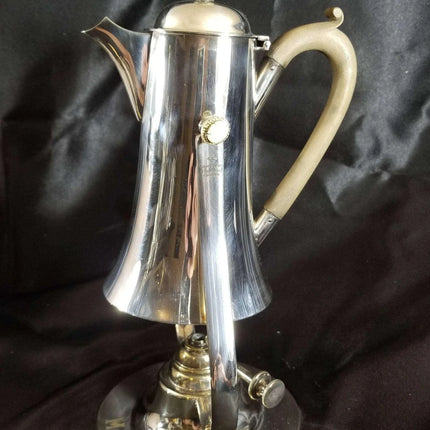 Christopher Dresser designed Hukin & Heath Art Nouveau Silverplate Spirit Kettle - Estate Fresh Austin