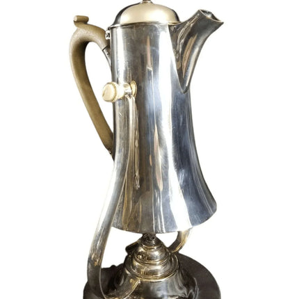 Christopher Dresser designed Hukin & Heath Art Nouveau Silverplate Spirit Kettle - Estate Fresh Austin