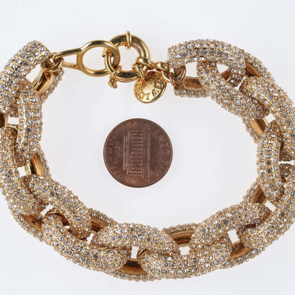 Chunky Retro J Crew pave rhinestone bracelet - Estate Fresh Austin