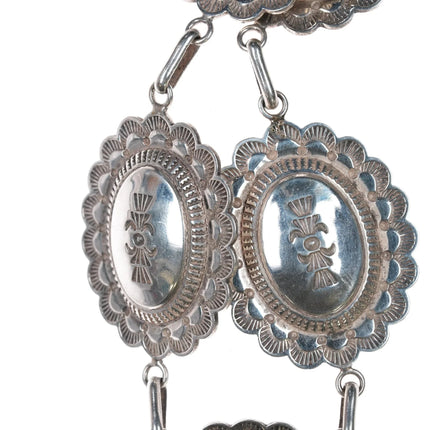 Clendon Pete Navajo for Rocking Horse Ranch sterling concho necklace - Estate Fresh Austin