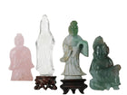 Collection of Antique Chinese Republic period Carved Jade, rose quartz, and rock - Estate Fresh Austin
