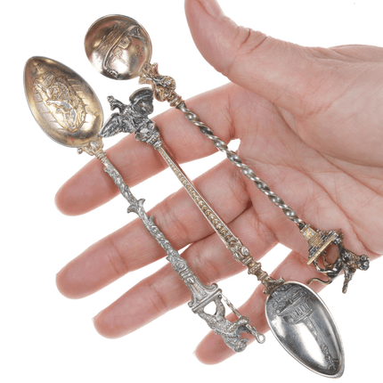 Collection of Antique Stering and 800 silver demitass spoons - Estate Fresh Austin