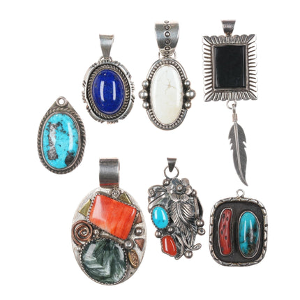 Collection of Native American/southwestern sterling pendants - Estate Fresh Austin