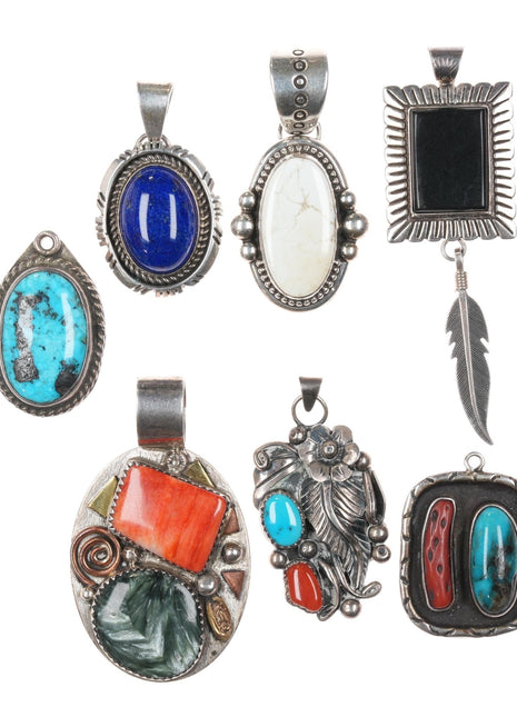 Collection of Native American/southwestern sterling pendants - Estate Fresh Austin