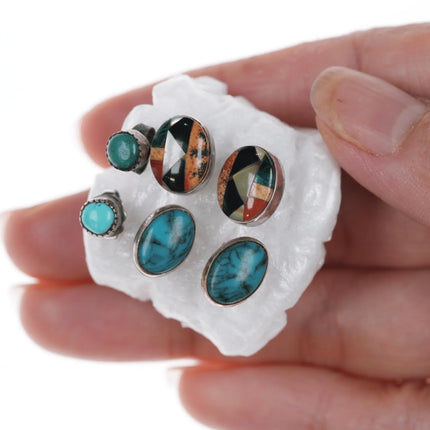 Collection of southwestern and Native American sterling earrings - Estate Fresh Austin